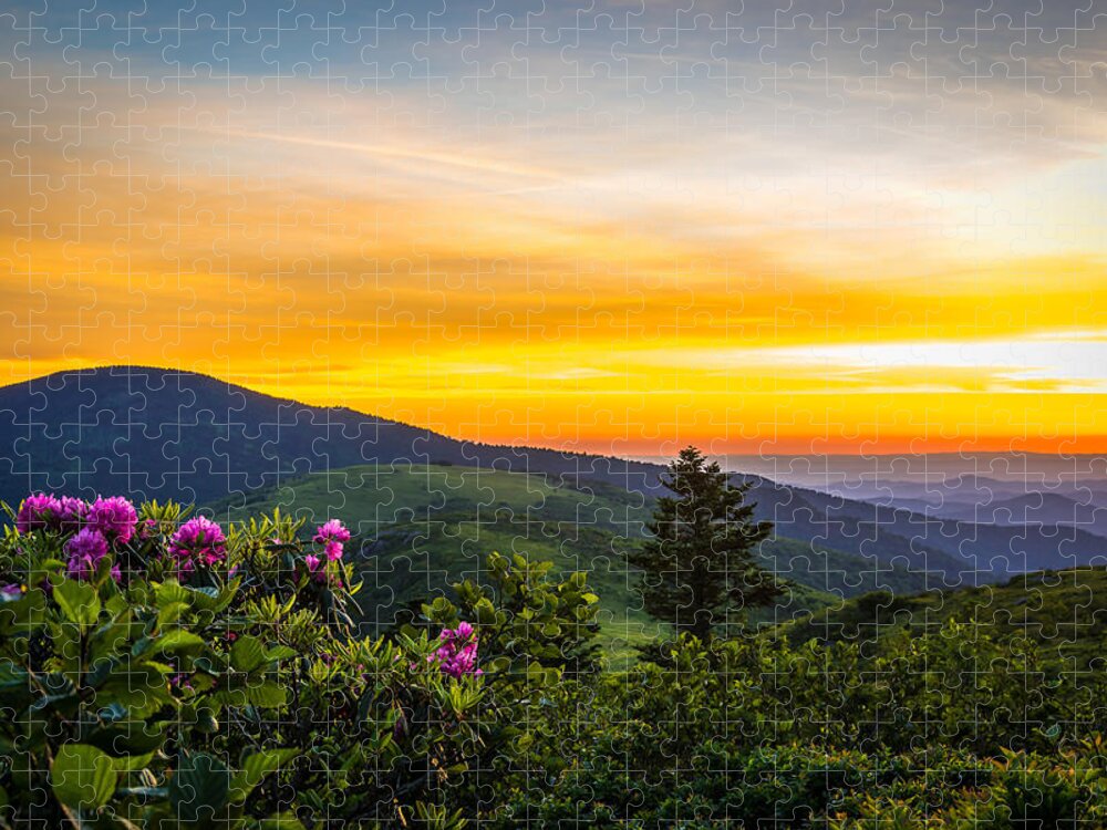 At Over 6000 Feet In Elevation Jigsaw Puzzle featuring the photograph Roan Mountain Sunset by Serge Skiba