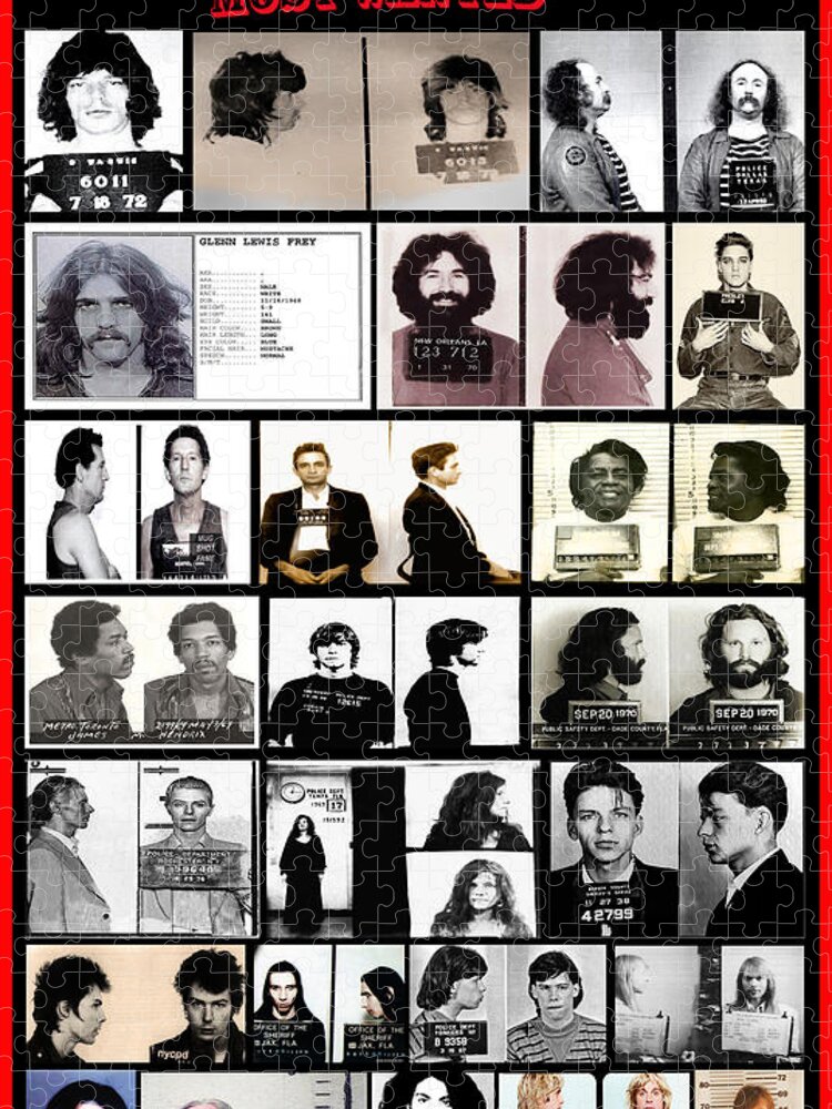 Rock Jigsaw Puzzle featuring the photograph Rock and Roll's Most Wanted by Digital Reproductions