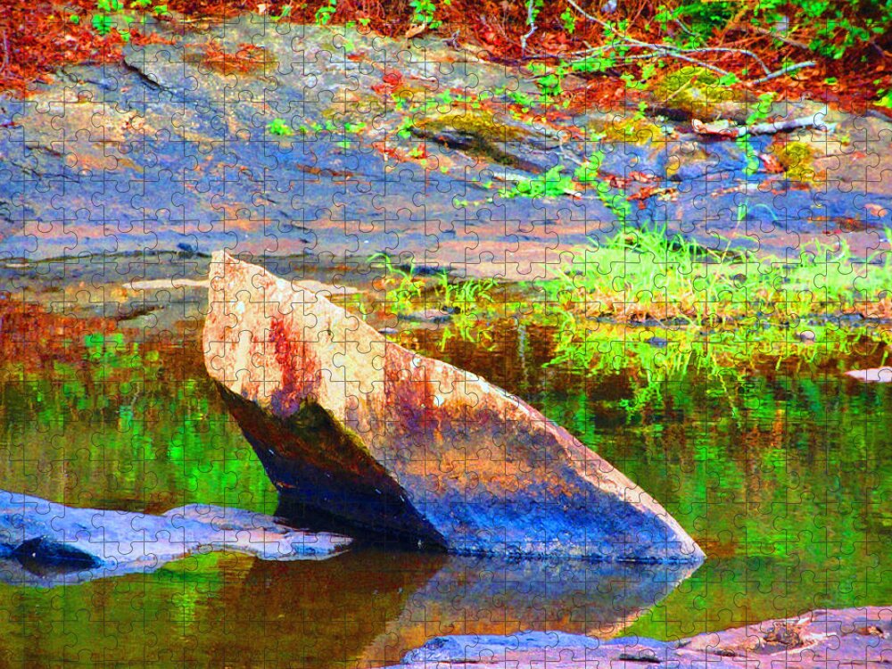 In Focus Jigsaw Puzzle featuring the photograph Rock of Color				 by Aaron Martens