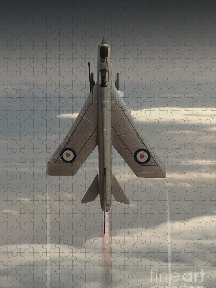Bac Lightning F6 Jigsaw Puzzle featuring the digital art Rocket Ship by Airpower Art