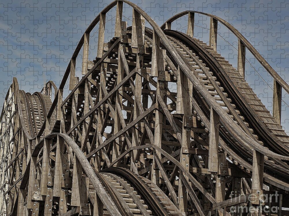 Ron Roberts Jigsaw Puzzle featuring the photograph Roller coaster by Ron Roberts