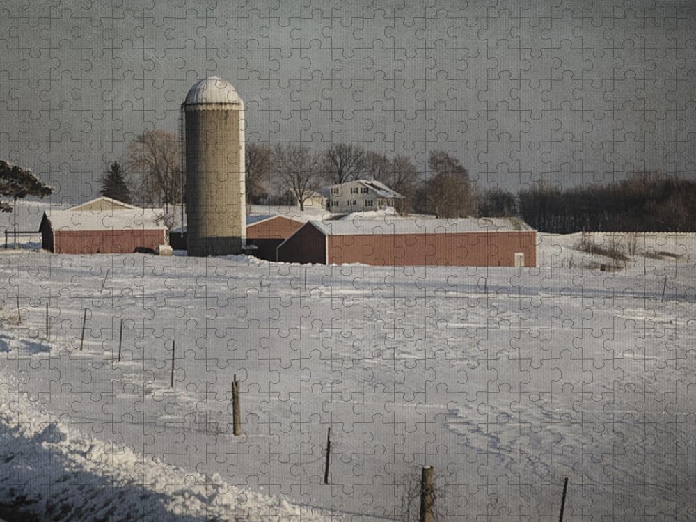 Barn Jigsaw Puzzle featuring the photograph Route 45 Barn by Joan Carroll