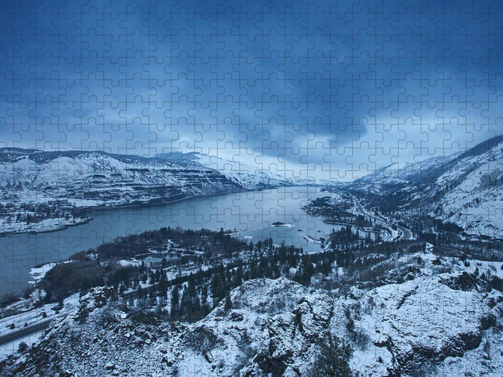 River Jigsaw Puzzle featuring the photograph Rowena Snow by Darren White
