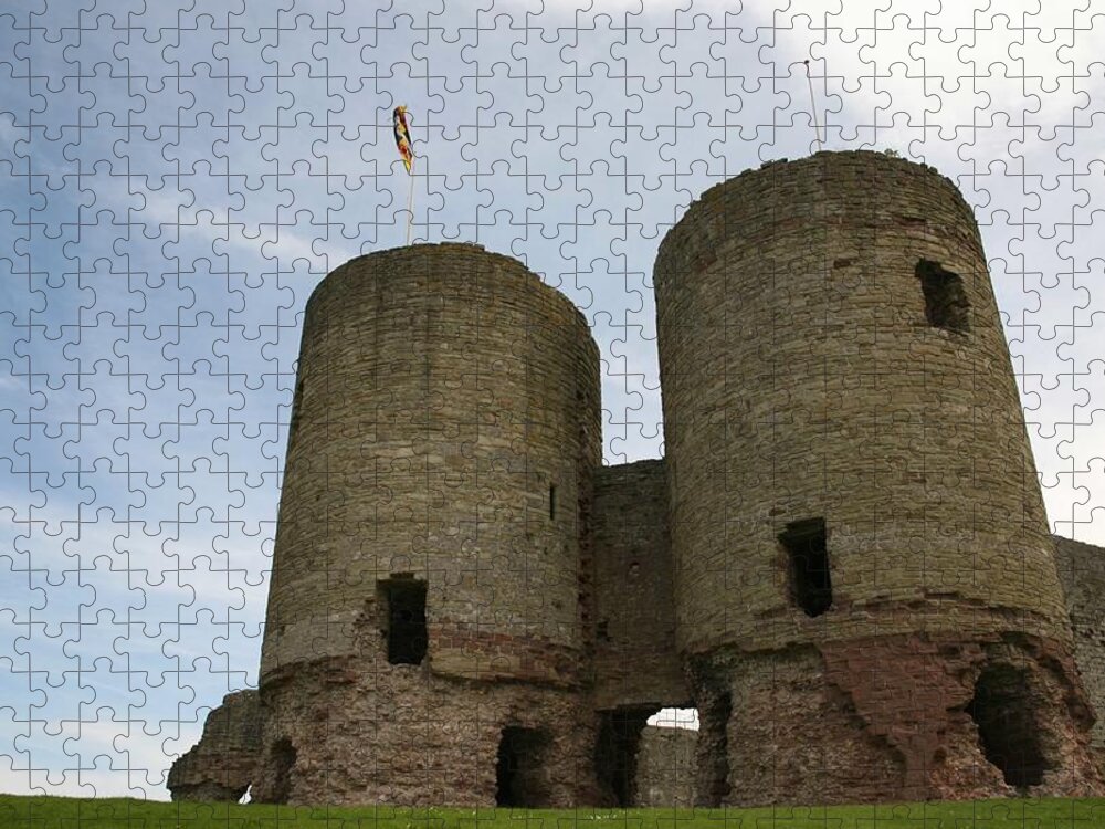 Castles Jigsaw Puzzle featuring the photograph Ruddlan castle by Christopher Rowlands