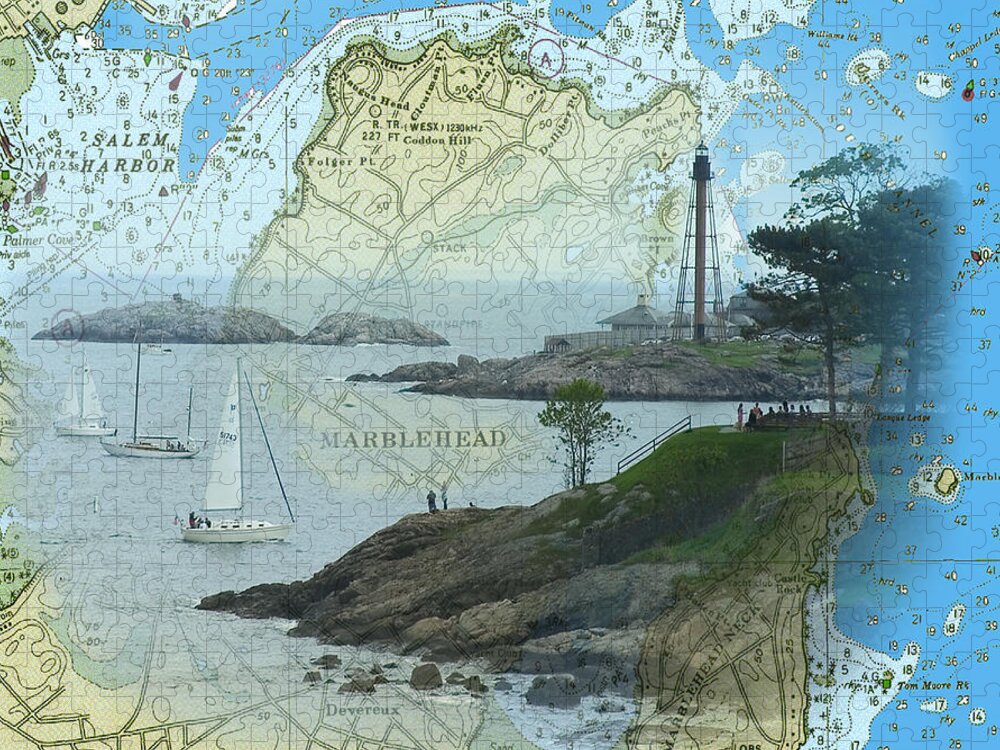 Marblehead Ma Jigsaw Puzzle featuring the photograph Running on the wind by Jeff Folger
