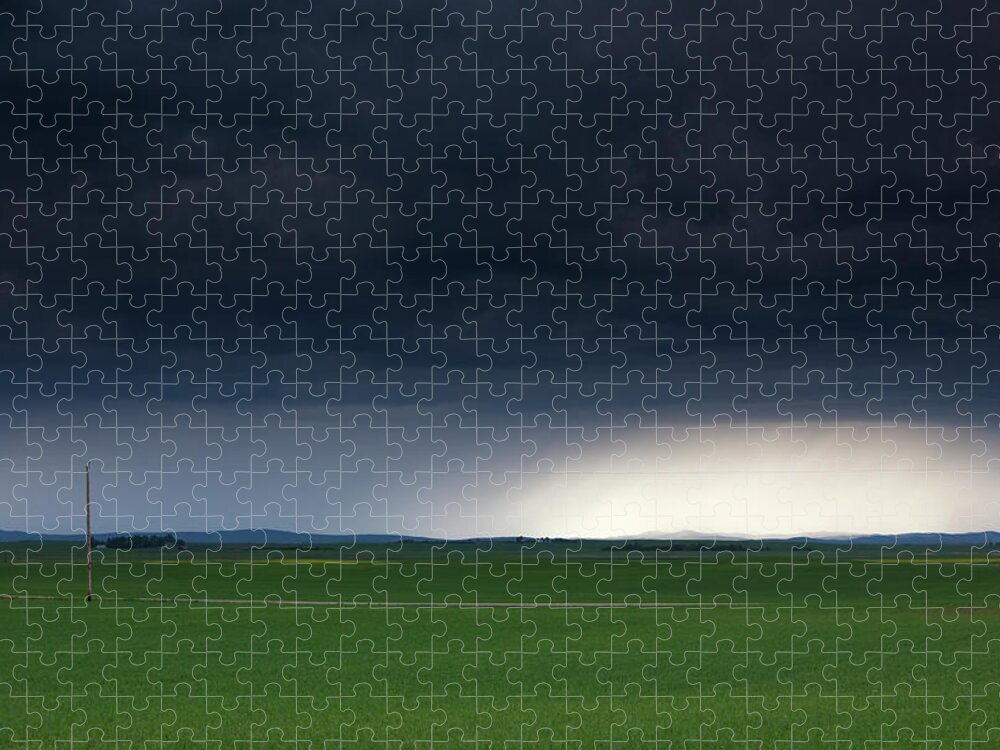Shadow Jigsaw Puzzle featuring the photograph Rural Storm by Dan prat