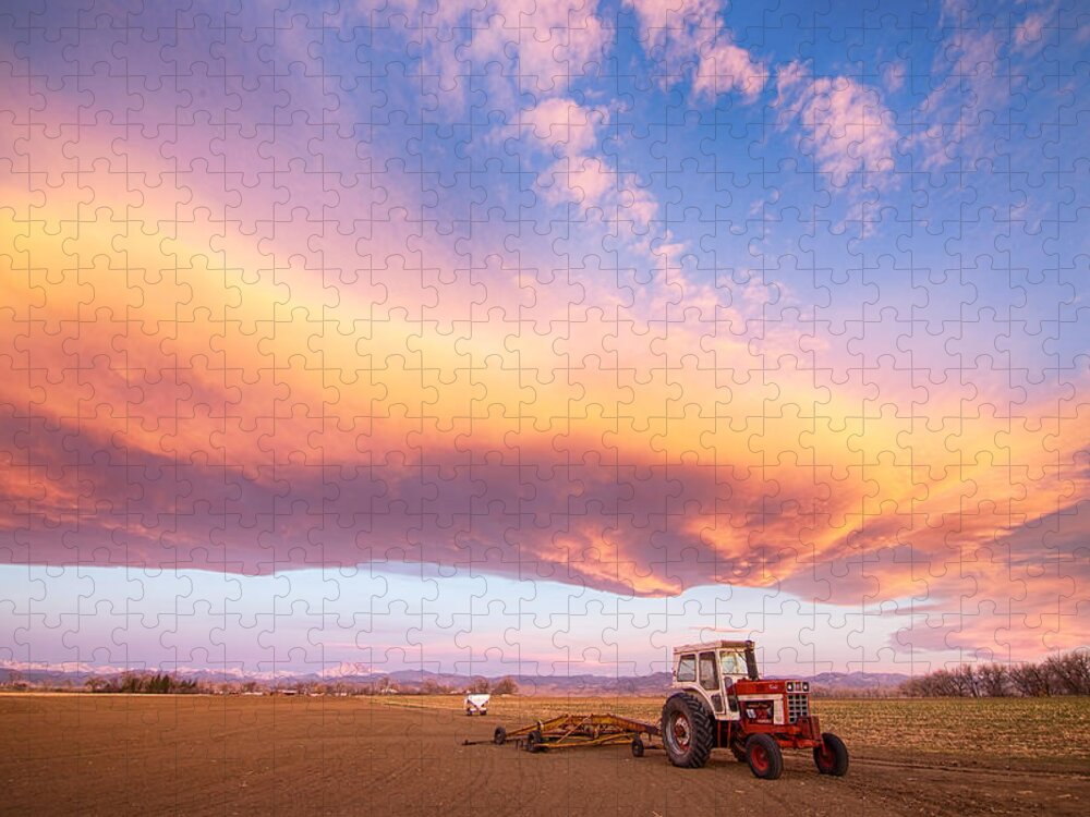 Colorful Jigsaw Puzzle featuring the photograph Rural Turbo Country Sky by James BO Insogna