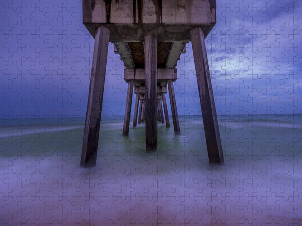 Russell Fields Pier Jigsaw Puzzle featuring the photograph Russell Fields Pier by David Morefield