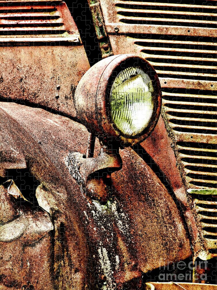 Old Truck Jigsaw Puzzle featuring the photograph Rusted by Ron Roberts