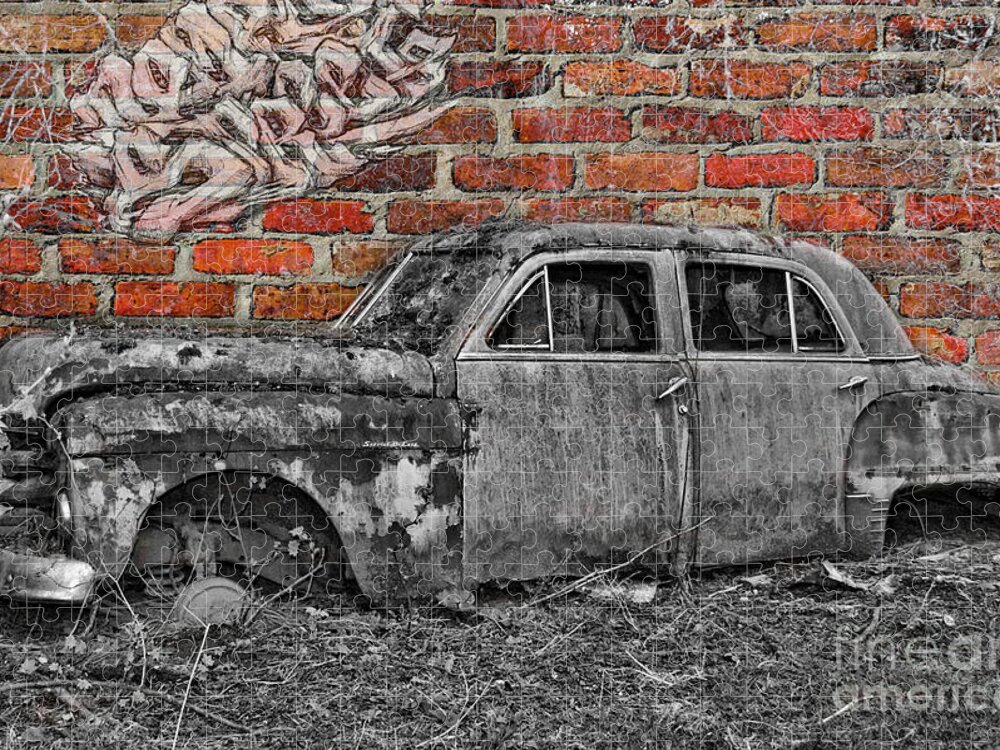 Cars Jigsaw Puzzle featuring the photograph Rustic Chrysler CAOC409-07 by Randy Harris