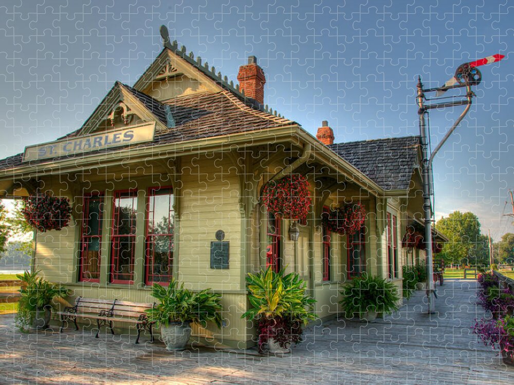 Saint Charles Jigsaw Puzzle featuring the photograph Saint Charles Station by Steve Stuller