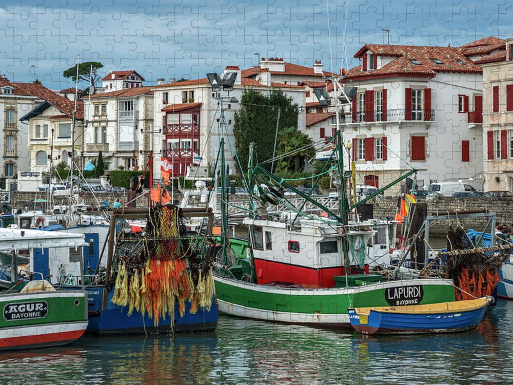 St-jean-de-luz Jigsaw Puzzle featuring the photograph Saint Jean De Luz City Harbour by Izzet Keribar