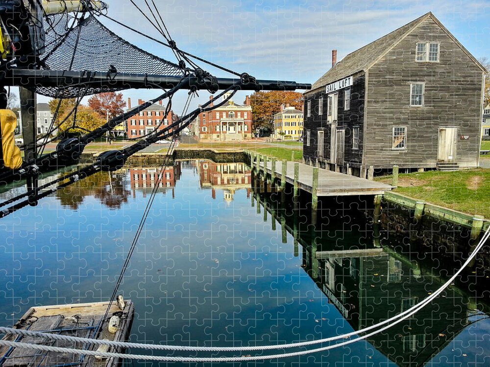 Derby Wharf Jigsaw Puzzle featuring the photograph Salem maritime historic site by Jeff Folger
