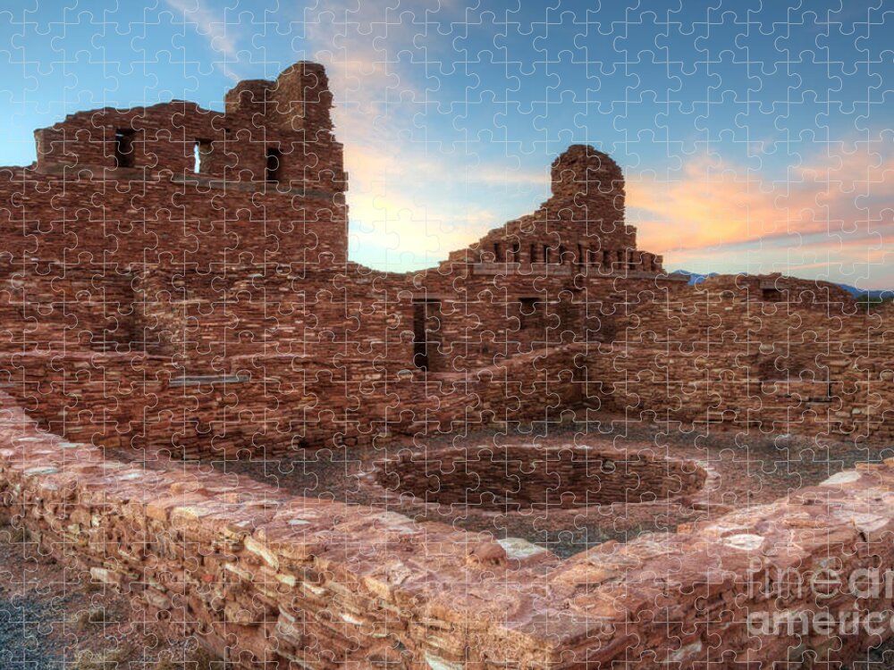 Salinas Pueblo Mission Ruins Jigsaw Puzzle featuring the photograph Salinas Pueblo Mission Abo Ruin by Bob Christopher