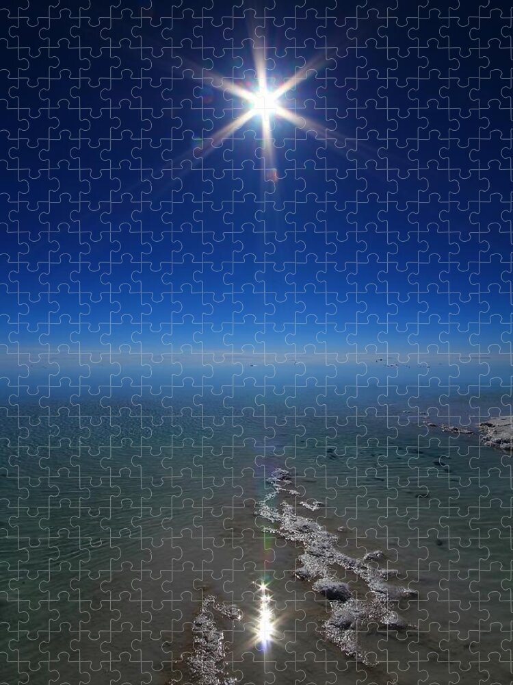 Bolivia Jigsaw Puzzle featuring the photograph Salty Sun by FireFlux Studios