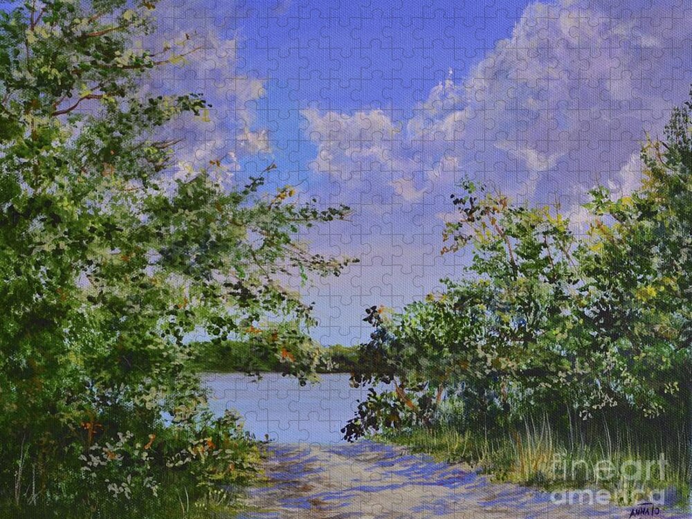 Florida Jigsaw Puzzle featuring the painting Sam's Cove by AnnaJo Vahle