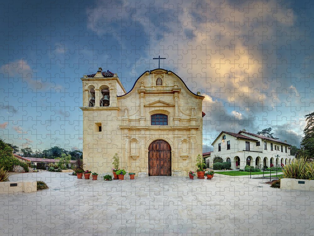 Tranquility Jigsaw Puzzle featuring the photograph San Carlos Cathedral, Monterey by Photo By Chris Axe