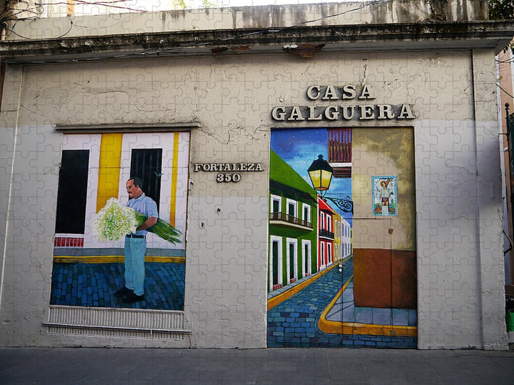 Richard Reeve Jigsaw Puzzle featuring the photograph San Juan - Casa Galguera Mural by Richard Reeve