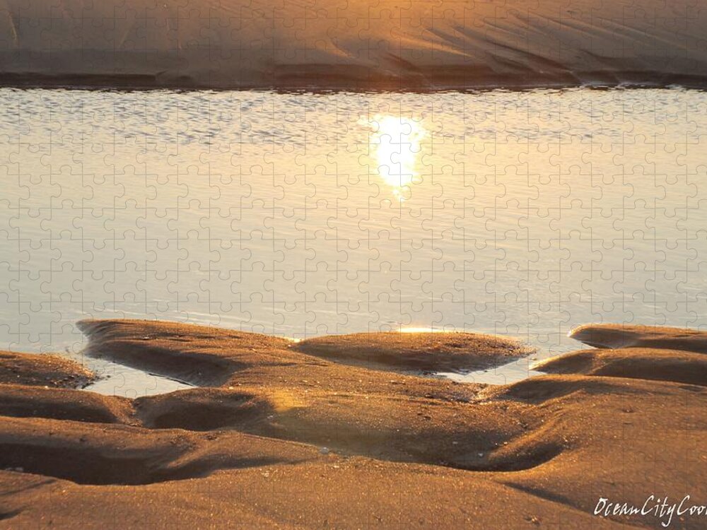 Sun Reflection Jigsaw Puzzle featuring the photograph Sand Shine by Robert Banach