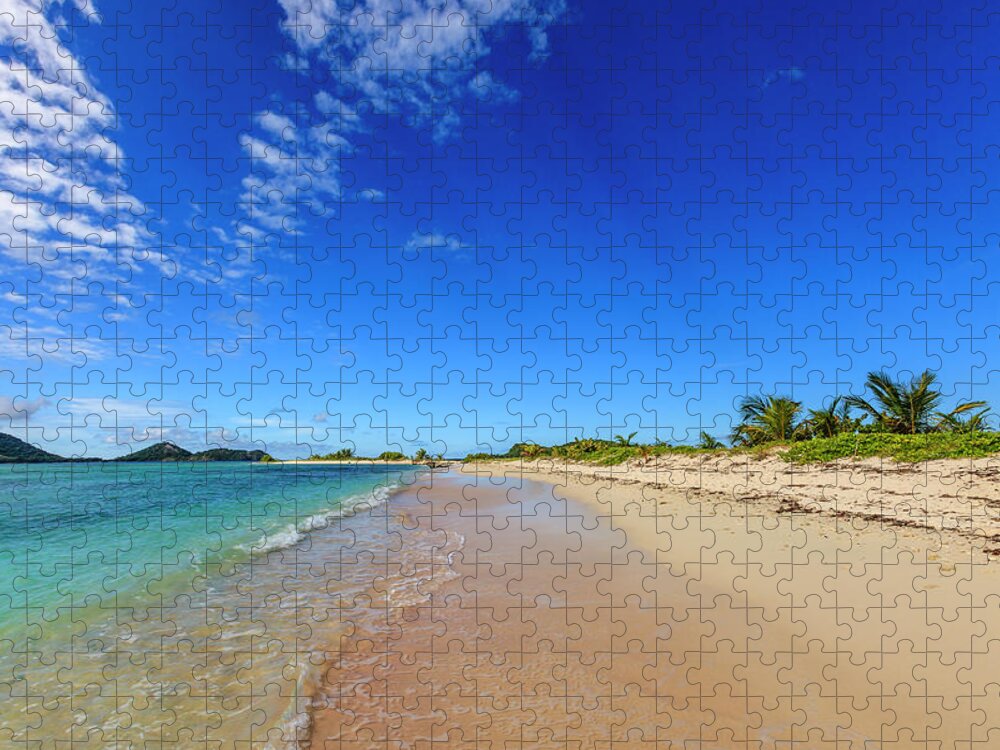 Water's Edge Jigsaw Puzzle featuring the photograph Sandy Island, Grenada by Flavio Vallenari