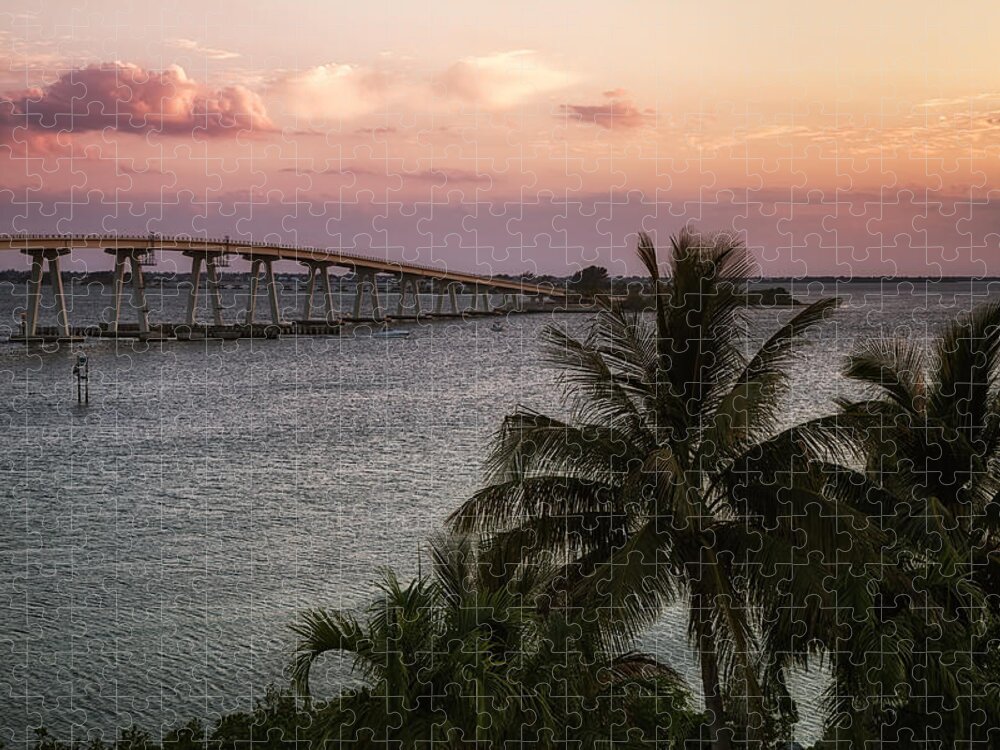 Sunset Jigsaw Puzzle featuring the photograph Sanibel Island Causeway by Kim Hojnacki