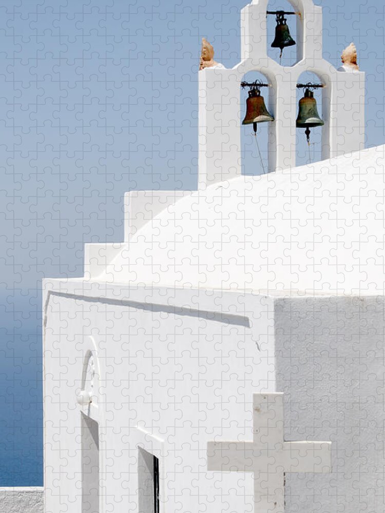 Greece Jigsaw Puzzle featuring the photograph Santorini Bells by Darin Volpe