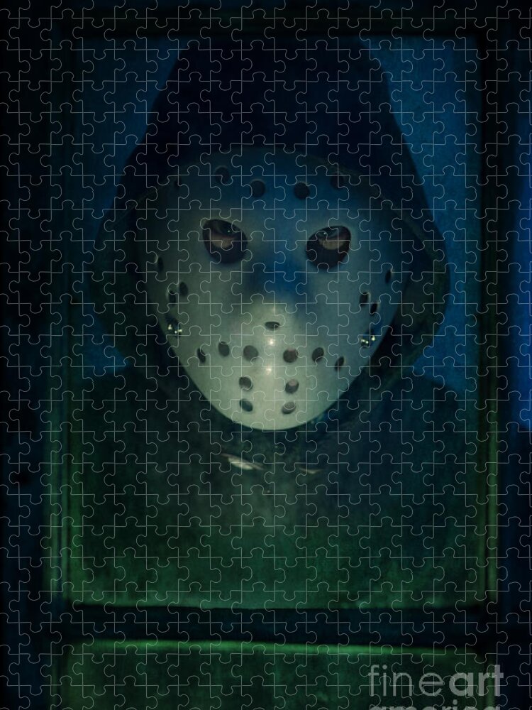 Scary Man With Hocky Mask Jigsaw Puzzle by Lee Avison - Fine Art America