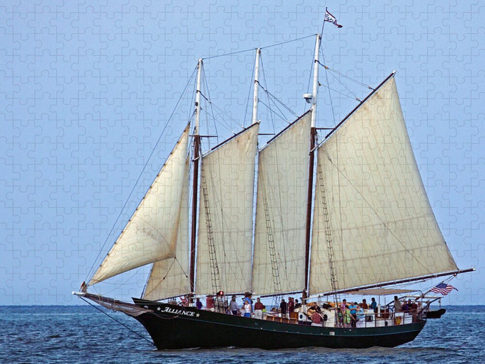 Alliance Jigsaw Puzzle featuring the photograph Schooner Alliance by Jerry Gammon