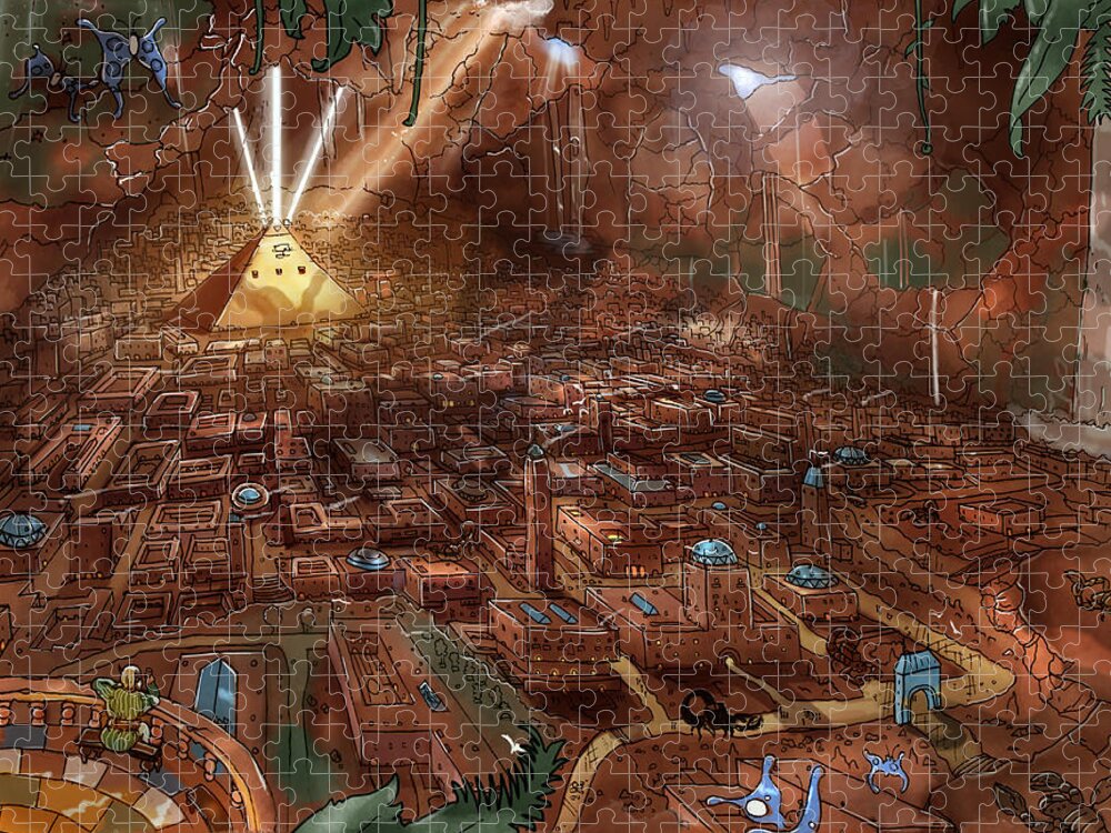 Wurtherington Jigsaw Puzzle featuring the painting Scorpion Valley by Reynold Jay