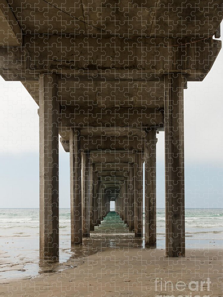 Scripps Pier Jigsaw Puzzle featuring the photograph Scripps Pier by Ana V Ramirez