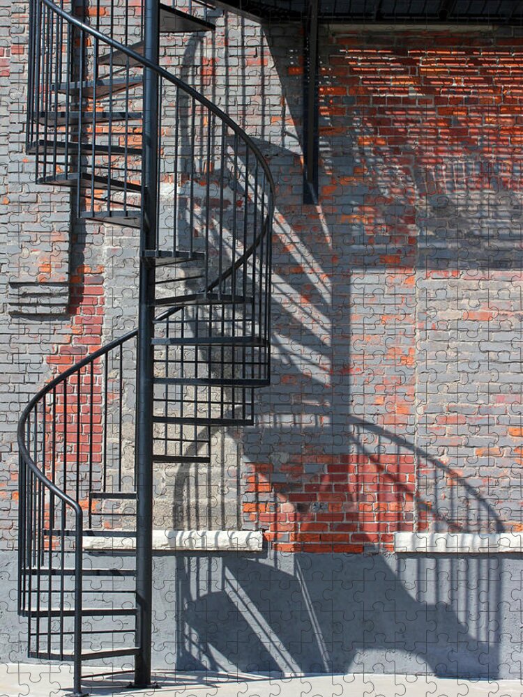 Fire Escape Jigsaw Puzzle featuring the photograph Sculptural Architecture 3 by Mary Bedy