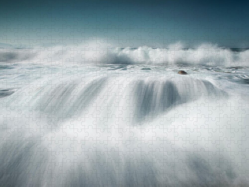 Seascape Jigsaw Puzzle featuring the photograph Sea Of Clouds by By Mediotuerto