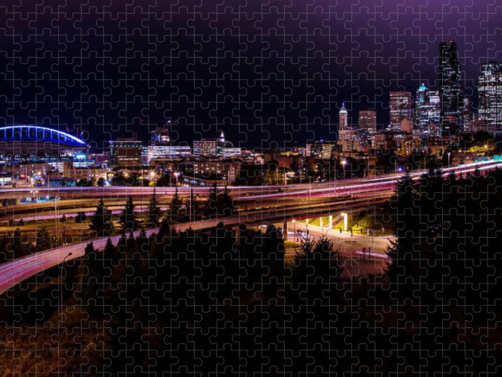 Seattle Bend Jigsaw Puzzle featuring the photograph Seattle Bend by Chad Dutson