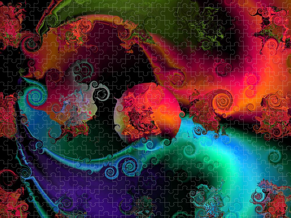 Abstract Jigsaw Puzzle featuring the digital art Seperation and individuation by Claude McCoy