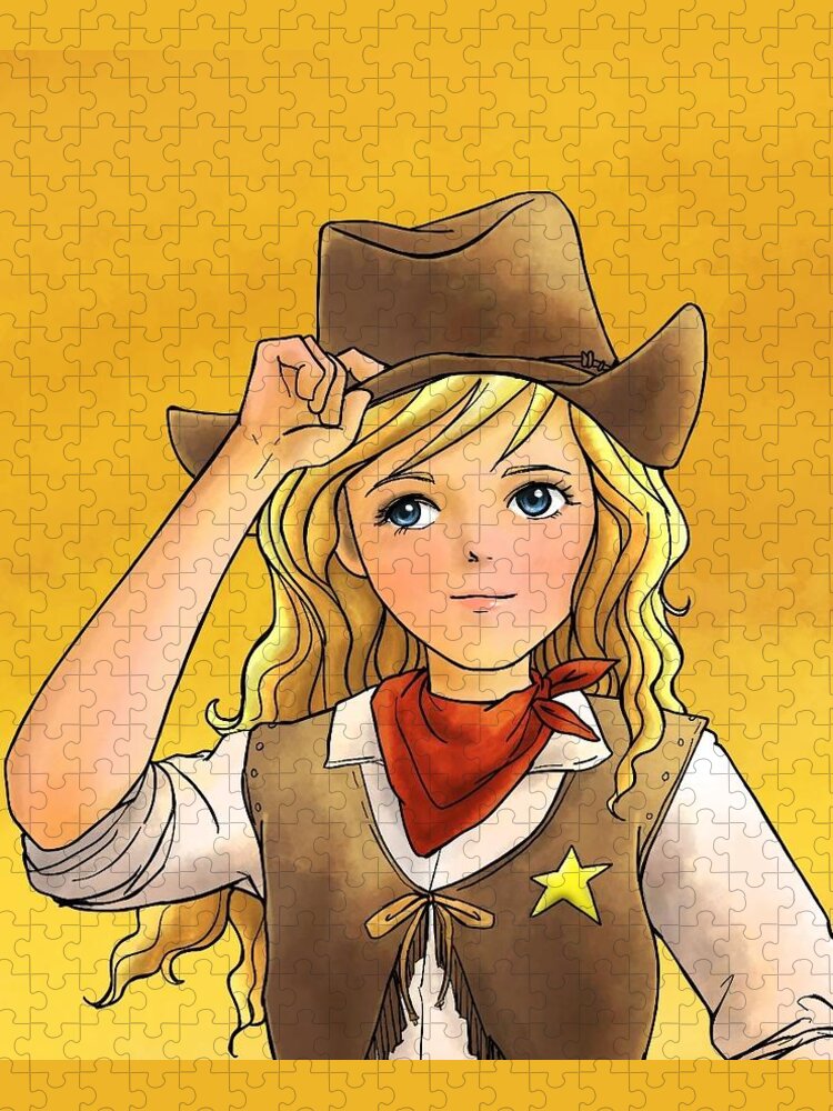 Fantasy Jigsaw Puzzle featuring the painting Sheriff Tammy by Reynold Jay
