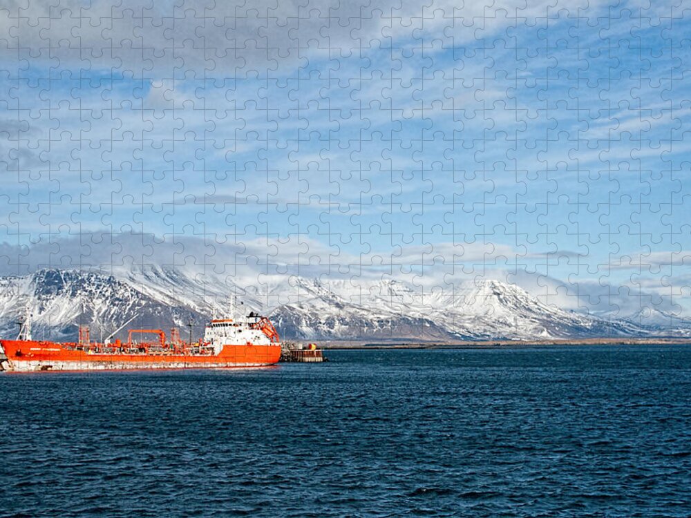Reykjavik Jigsaw Puzzle featuring the photograph Ship In The Old Harbor II by Kristia Adams