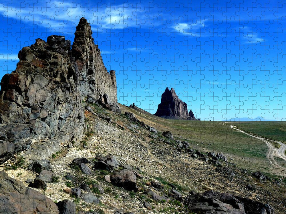 Shiprock Jigsaw Puzzle featuring the photograph Shiprock by Alan Socolik