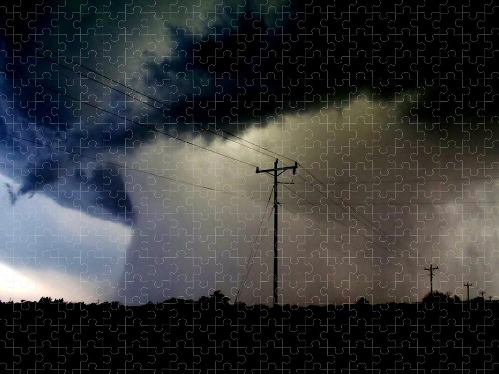 Tornado Jigsaw Puzzle featuring the photograph Shrouded Tornado by Ed Sweeney