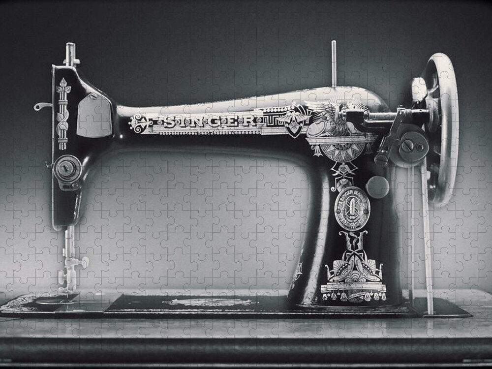 Singer Sewing Machine Jigsaw Puzzle featuring the photograph Singer Machine by Kelley King