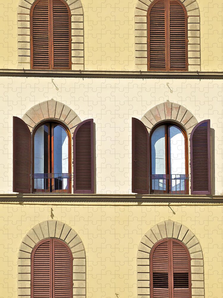 Window Jigsaw Puzzle featuring the photograph Six Windows of Florence by David Letts