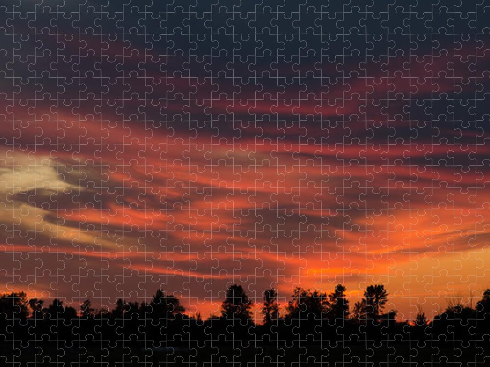 Rob Huntley Jigsaw Puzzle featuring the photograph Sky on Fire by Rob Huntley