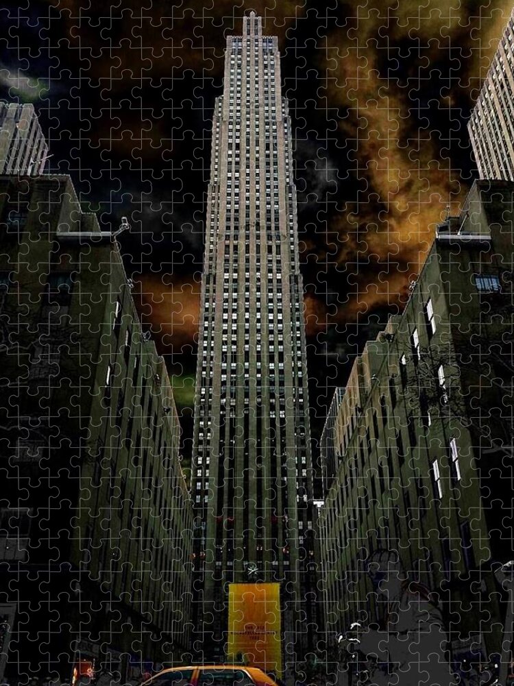 Skyscraper Jigsaw Puzzle featuring the photograph Skyscraper by Dani McEvoy