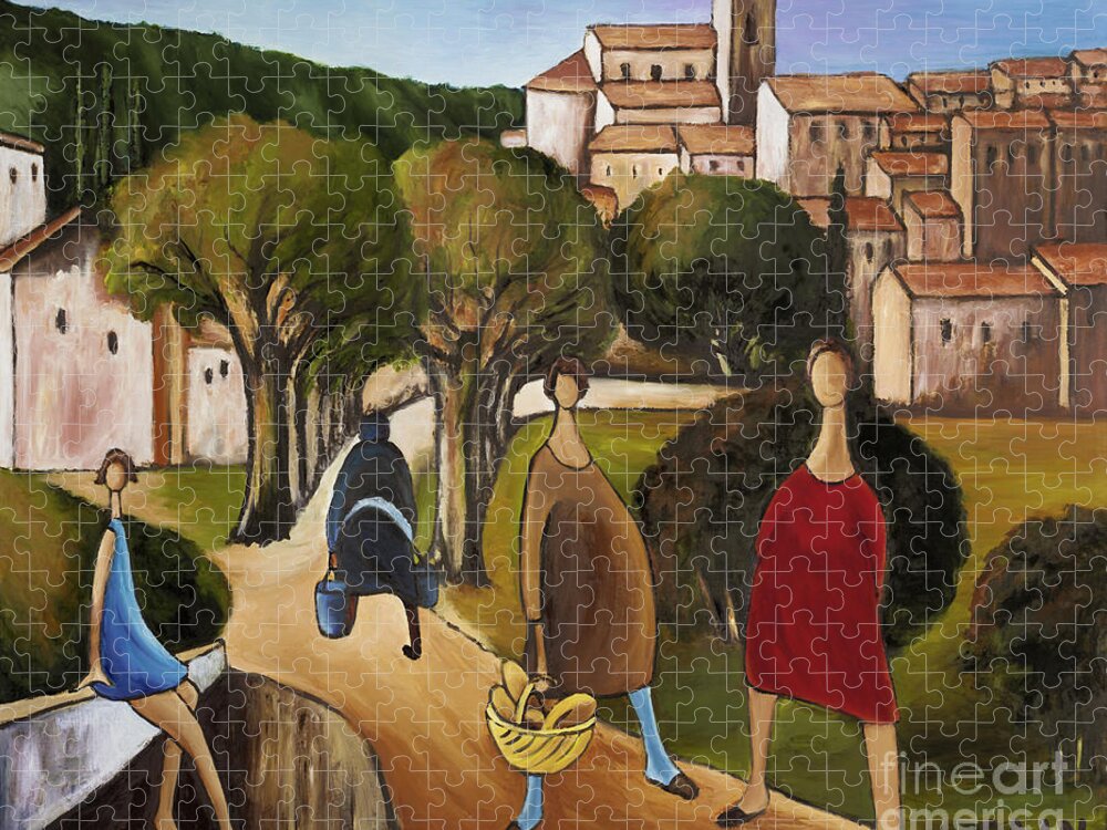 Le Provence Art Print Jigsaw Puzzle featuring the painting Slice Of Life 2 Provence by William Cain