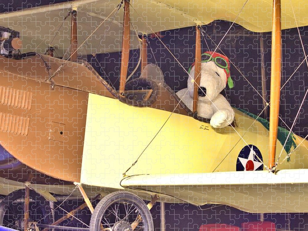 9812 Jigsaw Puzzle featuring the photograph Snoopy in his Biplane by Gordon Elwell