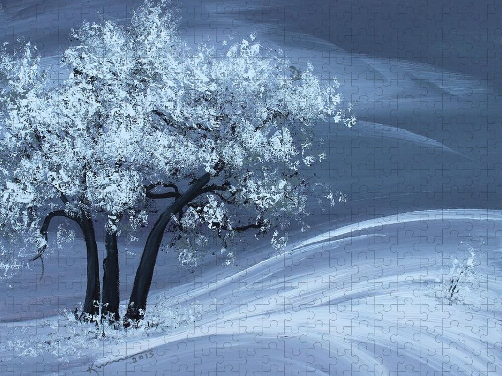 Snow Blossoms Jigsaw Puzzle featuring the photograph Snow Blossoms by Kume Bryant