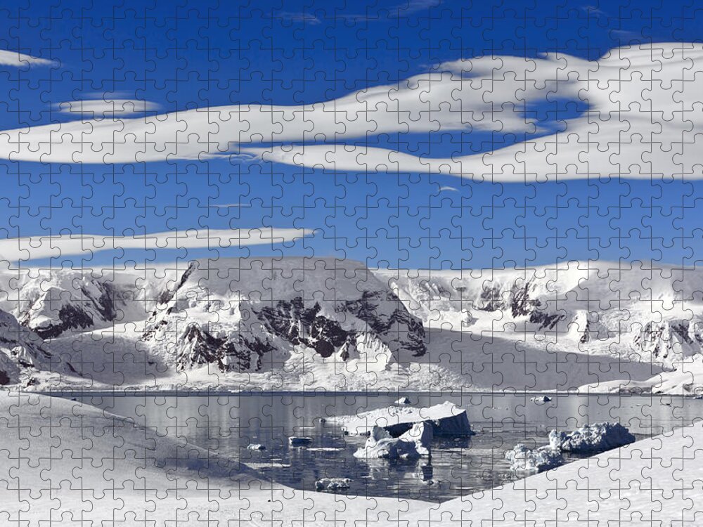 Nis Jigsaw Puzzle featuring the photograph Snow-covered Mountains Antarctica by Erik Joosten