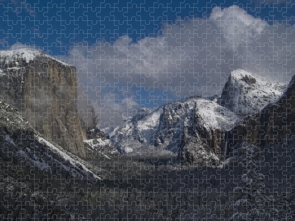 Snow Jigsaw Puzzle featuring the photograph Snow Kissed Valley by Bill Gallagher