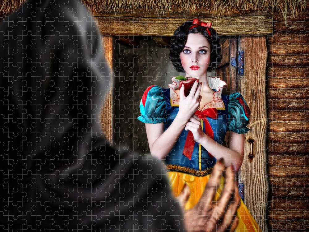 Snow White Jigsaw Puzzle featuring the photograph Snow White by Alessandro Della Pietra
