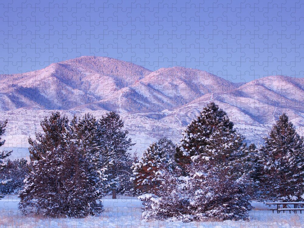 Snow Jigsaw Puzzle featuring the photograph Snowfall Sunrise by Darren White