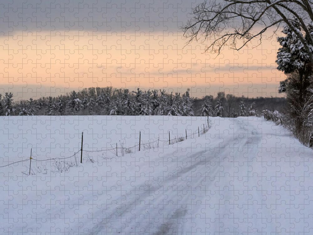 Snow Jigsaw Puzzle featuring the photograph Snowy Road by Holden The Moment